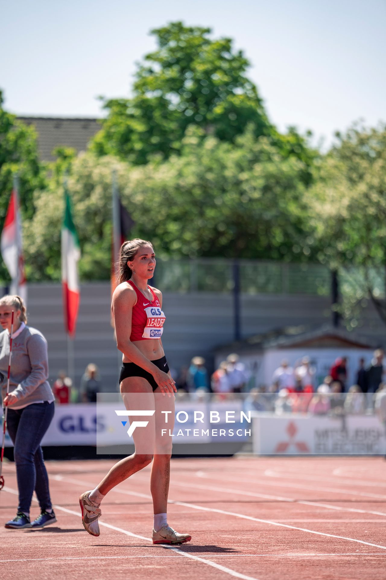 Sophie Weissenberg (TSV Bayer 04 Leverkusen) beim Weitsprung am 08.05.2022 beim Stadtwerke Ratingen Mehrkampf-Meeting 2022 in Ratingen